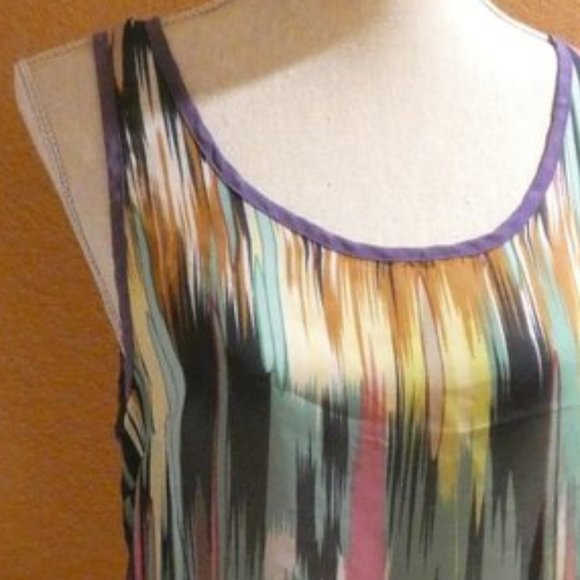 DenimLab Watercolor Sheer Hi-Lo Tank - M - Picture 3 of 10